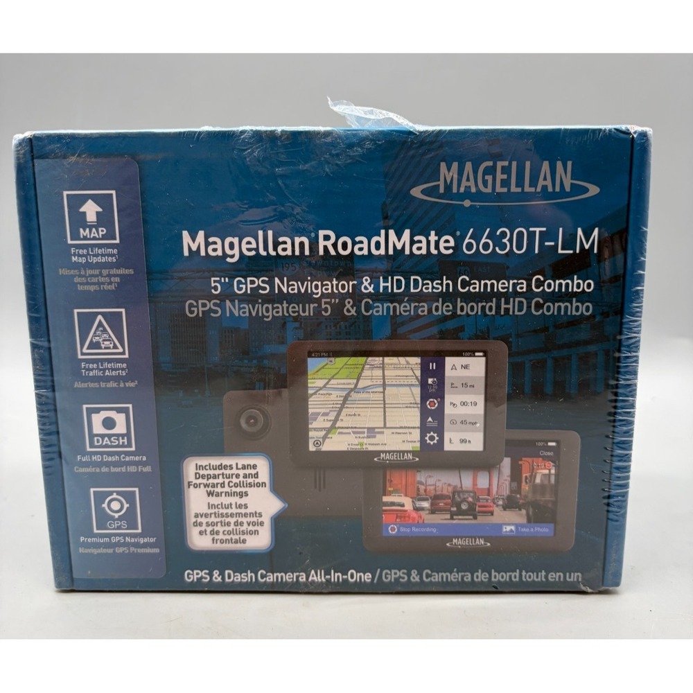Magellan Roadmate 6630T-LM GPS & HD Dash Camera Combo - Sealed